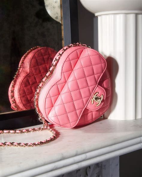 chanel heart shaped bag